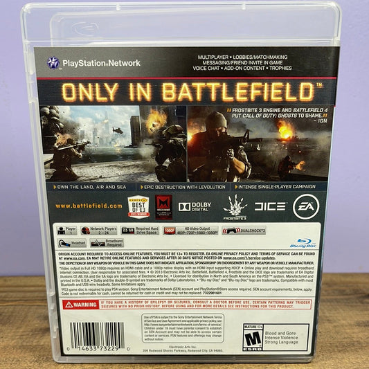 Playstation 3 - Battlefield 4 [Variant] Retrograde Collectibles Action, Battlefield Series, CIB, DICE, EA, First Person Shooter, FPS, M Rated, Military, Multiplayer Preowned Video Game 