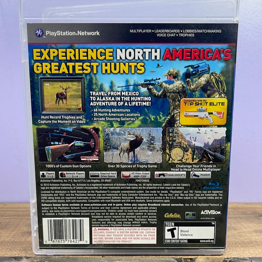 Playstation 3 - Cabela's North American Adventures Retrograde Collectibles Activision, Cabela's Series, CIB, Hunting, Nature, Playstation 3, PS3, Simulation, Sports, T Rated Preowned Video Game 