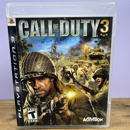 Playstation 3 - Call of Duty 3 Retrograde Collectibles Action, Activision, Adventure, Call of Duty Series, CIB, COD, First Person Shooter, FPS, History, Pl Preowned Video Game 