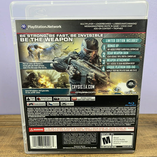Playstation 3 - Crysis 2 Retrograde Collectibles 3DTV Compatible, Action, CIB, Crysis Series, Crytek, EA, First Person Shooter, FPS, M Rated, Playsta Preowned Video Game 