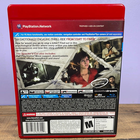 Playstation 3 - Heavy Rain [Greatest Hits] Retrograde Collectibles Adventure, CIB, David Cage, Greatest Hits, Interactive Movie, M Rated, Playstation 3, PS3, Quantic D Preowned Video Game 