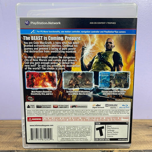 Playstation 3 - Infamous 2 Retrograde Collectibles Action, Adventure, CIB, Cole MacGrath, Infamous Series, Move Compatible, Open World, Playstation 3,  Preowned Video Game 