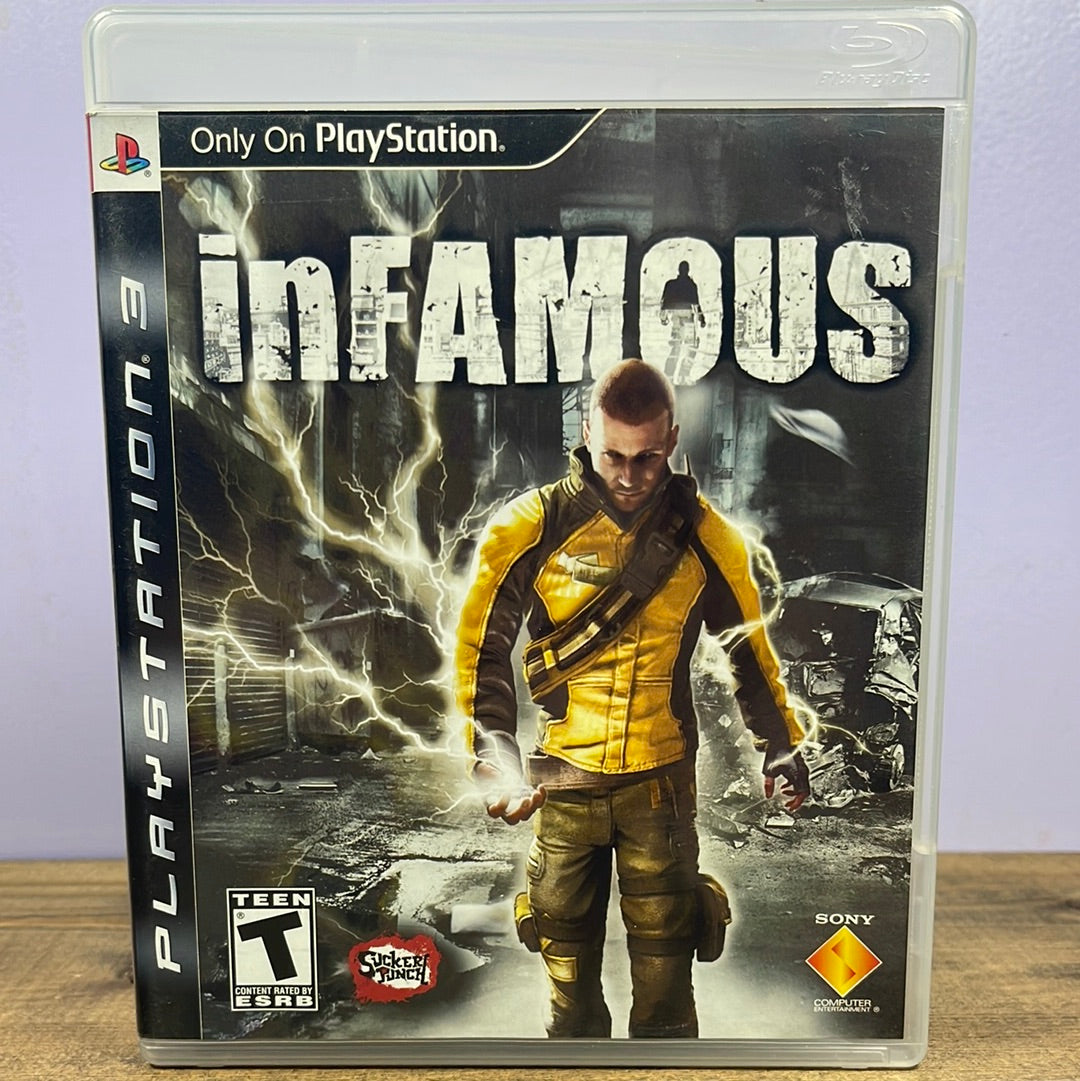 Playstation 3 - Infamous Retrograde Collectibles Action, Adventure, CIB, Cole MacGrath, Infamous Series, Open World, Playstation 3, PS3, Sci-Fi, Sony Preowned Video Game 