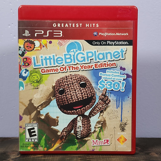 Playstation 3 - LittleBigPlanet [Game of the Year Greatest Hits] Retrograde Collectibles Action, CIB, E Rated, LittleBigPlanet Series, Media Molecule, Platformer, Playstation 3, PS3, SCE Preowned Video Game 