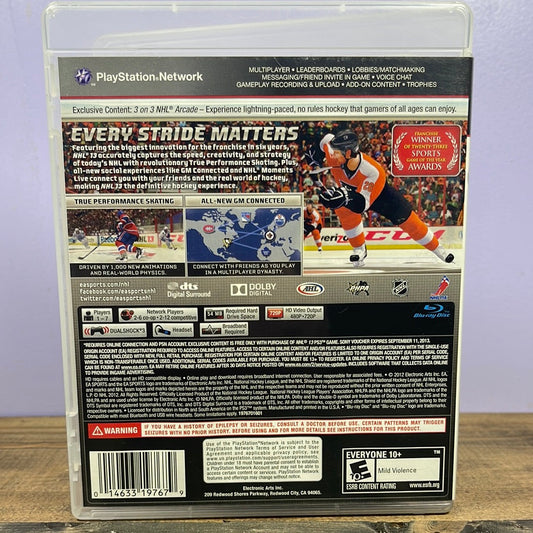 Playstation 3 - NHL 13 Retrograde Collectibles CIB, E10 Rated, EA Sports, Hockey, Multiplayer, NHL, Playstation 3, PS3, Sports Preowned Video Game 
