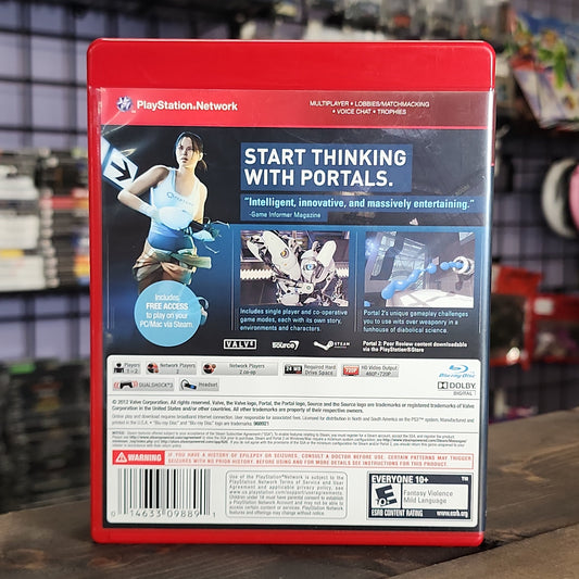 Playstation 3 - Portal 2 [Greatest Hits] Retrograde Collectibles CIB, Dark Humor, E10 Rated, First-Person, Platformer, Playstation 3, Portal Series, PS3, Puzzle, Val Preowned Video Game 