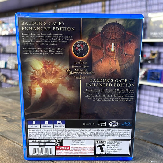 Playstation 4 - Baldur's Gate 1 & 2 Enhanced Edition Retrograde Collectibles Baldur's Gate, Beamdog, CIB, D&D, Dungeons and Dragons, Enhanced, Fantasy, Isometric, Playstation 4, Preowned Video Game 