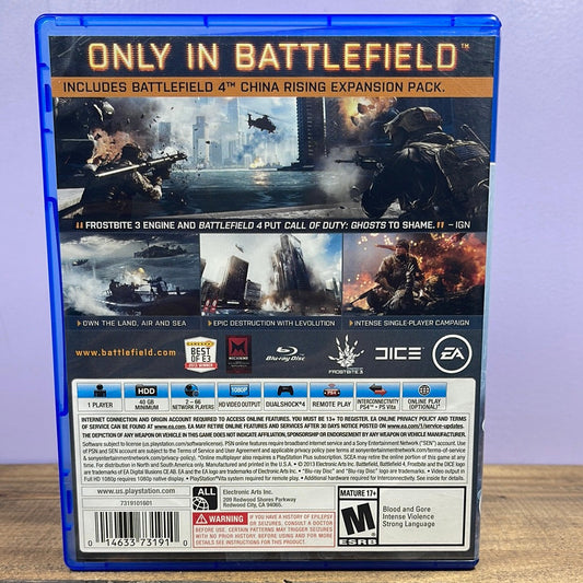 Playstation 4 - Battlefield 4 Retrograde Collectibles Battlefield, BF, CIB, DICE, EA, First Person Shooter, FPS, Playstation, Playstation 4, PS4, Shooter Preowned Video Game 