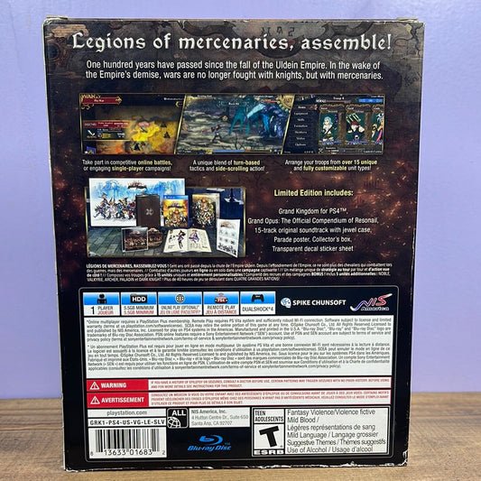 Playstation 4 - Grand Kingdom [Limited Edition] Retrograde Collectibles CIB, JRPG, Limited Edition, NIS America, Playstation, PS4, RPG, Single Player, Spike Chunsoft, Strat Preowned Video Game 