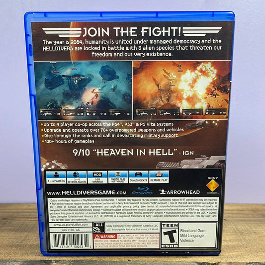 Playstation 4 - Helldivers [Super Earth Ultimate Edition] Retrograde Collectibles CIB, Playstation, Playstation 4, PS4, Sci Fi, Shooter, Sony Preowned Video Game 