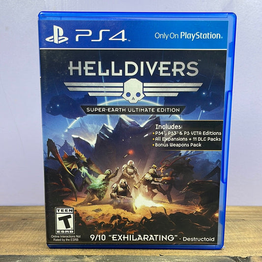 Playstation 4 - Helldivers [Super Earth Ultimate Edition] Retrograde Collectibles CIB, Playstation, Playstation 4, PS4, Sci Fi, Shooter, Sony Preowned Video Game 