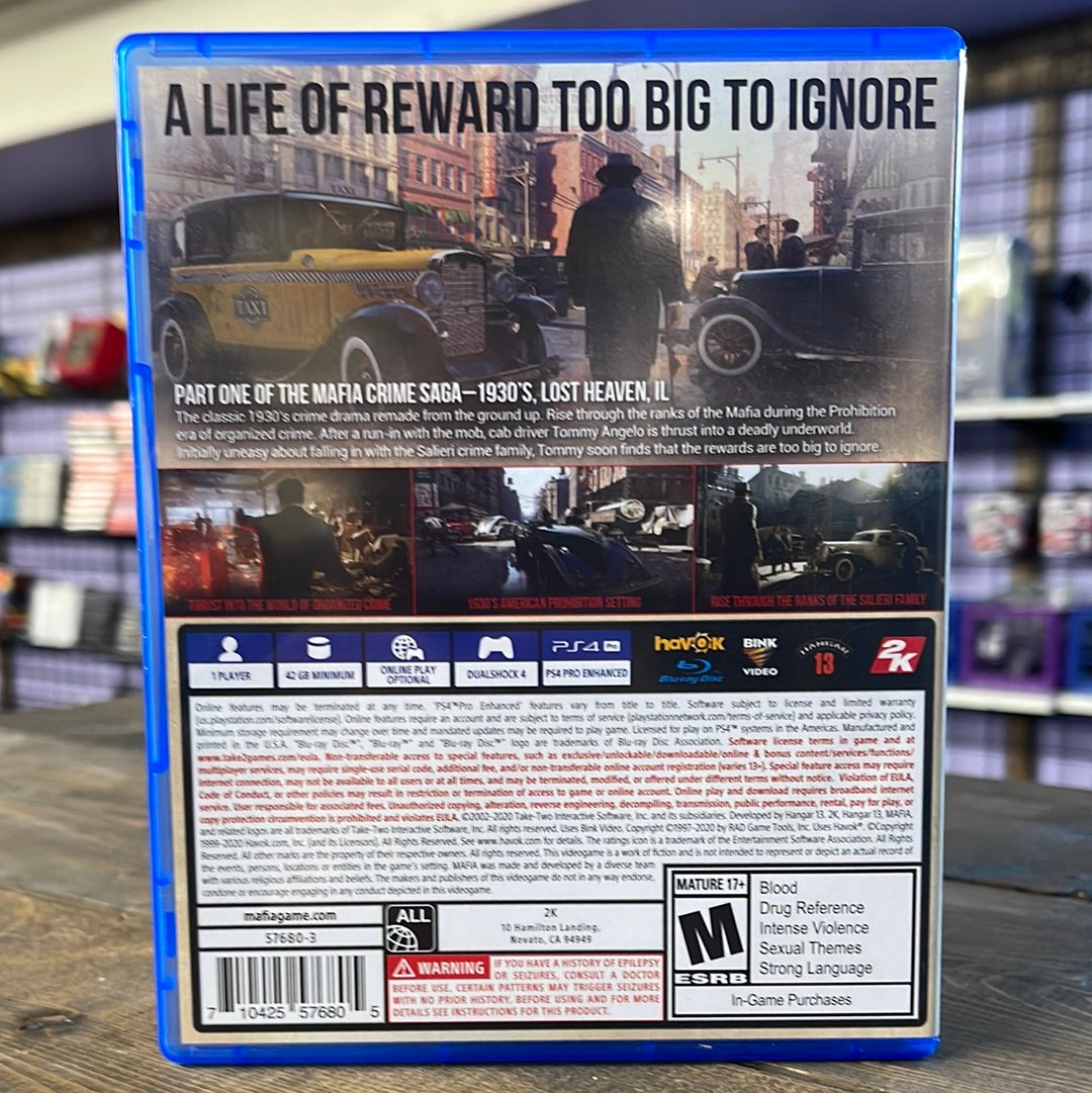 Playstation 4 - Mafia: Definitive Edition Retrograde Collectibles 2K Games, Action, CIB, Crime, Hangar 13, Mafia, Mob, Mobsters, Open World, Playstation 4, PS4, Remak Preowned Video Game 