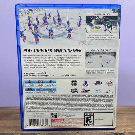 Playstation 4 - NHL 16 Retrograde Collectibles 16, 2016, CIB, EA, EA Sports, Hockey, Ice Hockey, NHL, NHLPA, Playstation, Playstation 4, PS4, Sport Preowned Video Game 