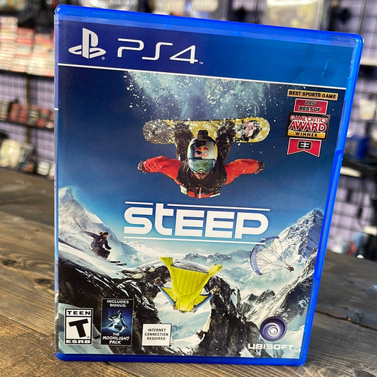 Playstation 4 - Steep Retrograde Collectibles Action, CIB, Extreme Sports, Multiplayer, Open World, Paraglider, Racing, Snowboarding, Sports, Ubis Preowned Video Game 
