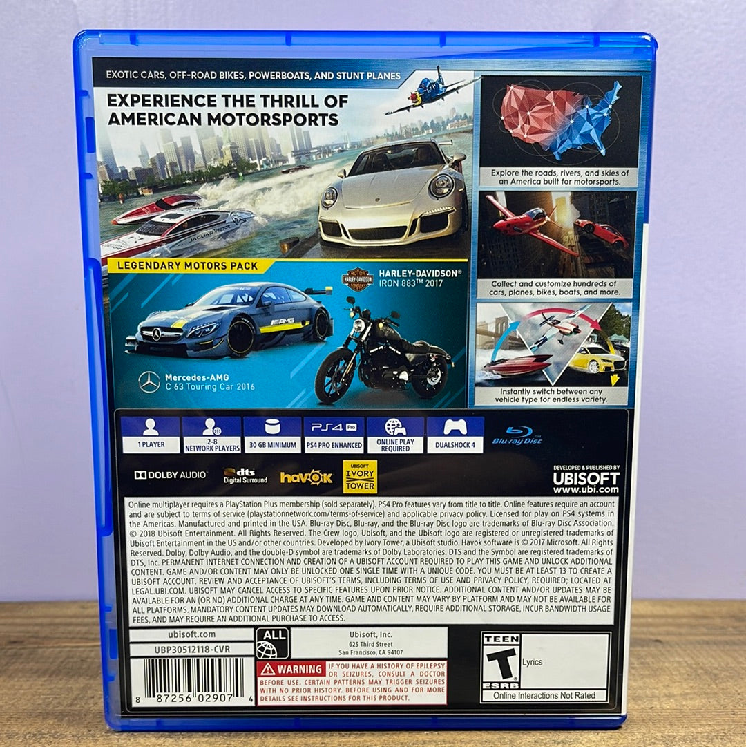 Playstation 4 - The Crew 2 Retrograde Collectibles 2, CIB, Driving, Playstation, Playstation 4, PS4, The Crew, Ubisoft Preowned Video Game 