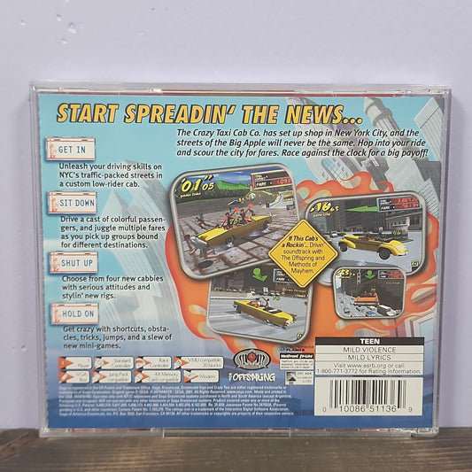 Sega Dreamcast - Crazy Taxi 2 Retrograde Collectibles Action, Arcade, CIB, Crazy Taxi, DreamCast, Racing, Sega, T Rated Preowned Video Game 