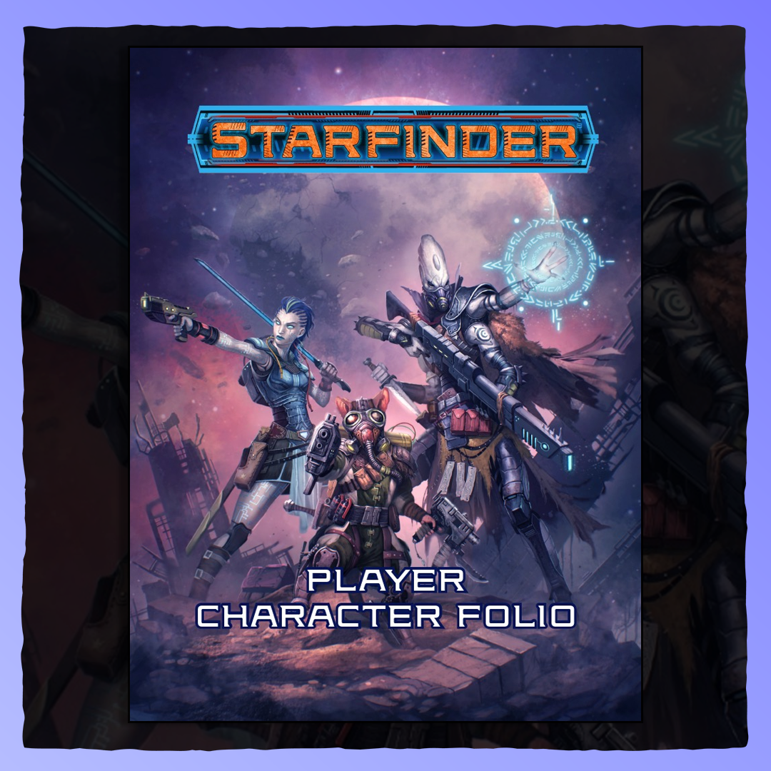 Starfinder - Player Character Folio Retrograde Collectibles Character Sheet, Folio, Paizo, Roleplaying Game, RPG, Sci-Fi, Space, Starfinder, TTRPG  
