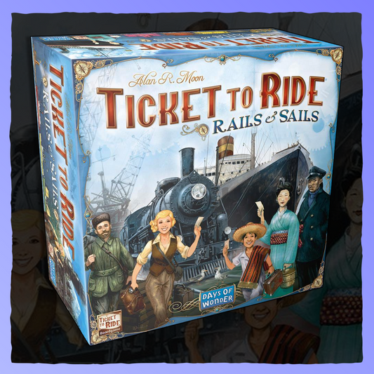 Ticket to Ride - Rails & Sails Retrograde Collectibles Board Game, Family, Management, PVP, Railroad, Ticket to Ride, Trains Board Games