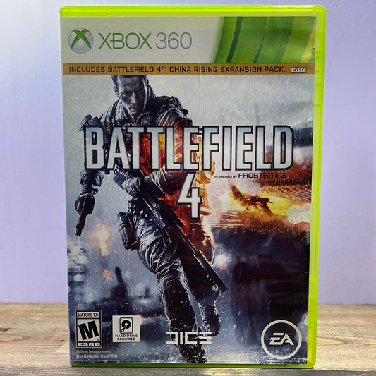 Xbox 360 - Battlefield 4 [Variant Cover/DLC Included] Retrograde Collectibles Battlefield Series, CIB, DICE, EA, First Person Shooter, FPS, M Rated, Military, Shooter, War, Xbox  Preowned Video Game 