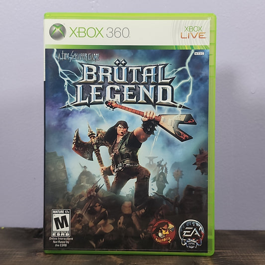 Xbox 360 - Brutal Legend Retrograde Collectibles Action, Adventure, Double Fine Productions, EA, Fantasy, M Rated, Open World, Real-Time Strategy, RT Preowned Video Game 