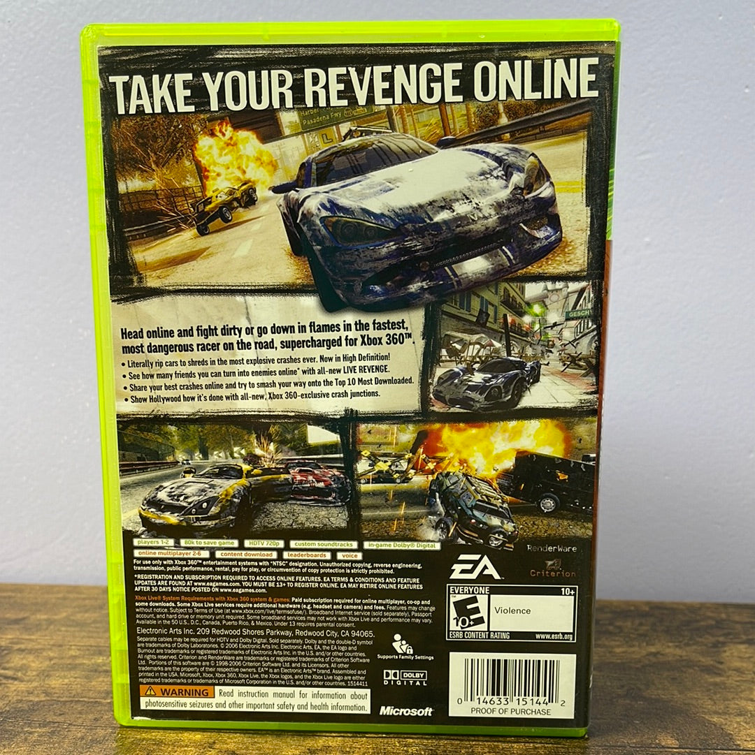 Xbox 360 - Burnout Revenge Retrograde Collectibles Arcase, Automobile, Burnout Series, CIB, Criterion Games, Driving, E10 Rated, EA, Racing, Xbox 360 Preowned Video Game 