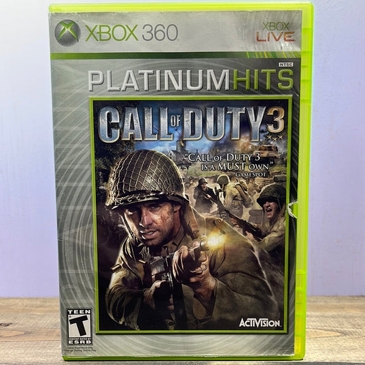 Xbox 360 - Call of Duty 3 [Platinum Hits] Retrograde Collectibles Action, Arcade, Call of Duty Series, CIB, COD, First Person Shooter, Historic, Shooter, T Rated, Tre Preowned Video Game 