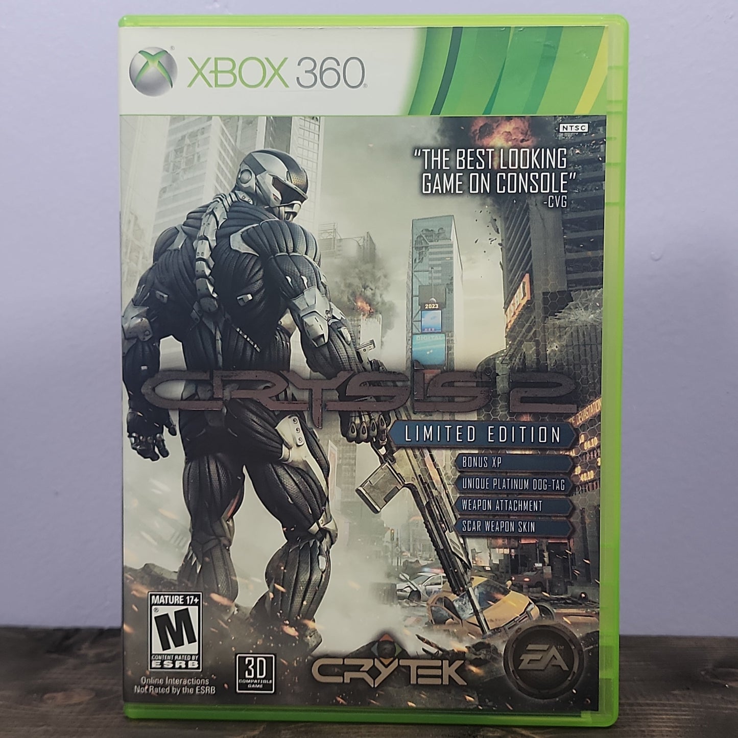 Xbox 360 - Crysis 2 Retrograde Collectibles 3DTV Compatible, Action, CIB, Crysis Series, Crytek, EA, First Person Shooter, FPS, M Rated, Saber I Preowned Video Game 
