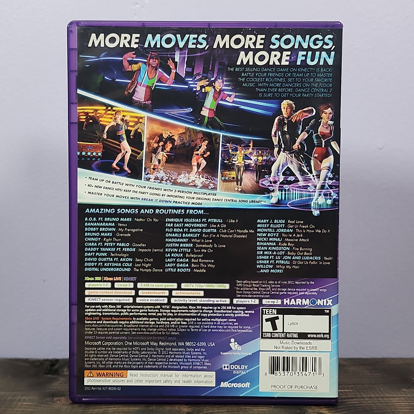 Xbox 360 - Dance Central 2 Retrograde Collectibles CIB, Dance, Dance Central, Harmonix, Kinect, Microsoft, Music, T Rated, Xbox, Xbox 360 Preowned Video Game 