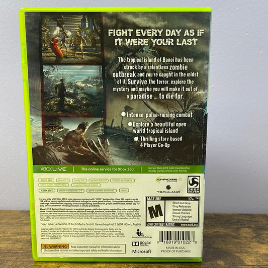 Xbox 360 - Dead Island [Game of the Year] Retrograde Collectibles CIB, Co-op, Dead Island Series, Deep Silver, Gore, M Rated, Multiplayer, Open World, Techland, Xbox  Preowned Video Game 