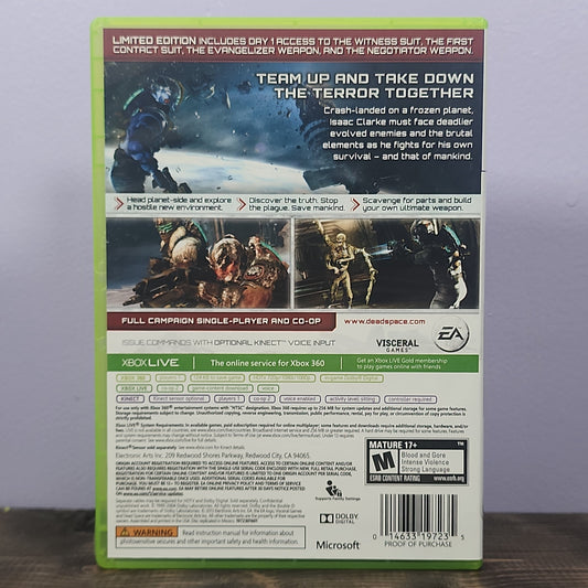 Xbox 360 - Dead Space 3 [Limited Edition] Retrograde Collectibles Action, CIB, Co-op, Dead Space Series, EA, Horror, Isaac Clarke, M Rated, Necromorph, Sci-Fi, Third  Preowned Video Game 