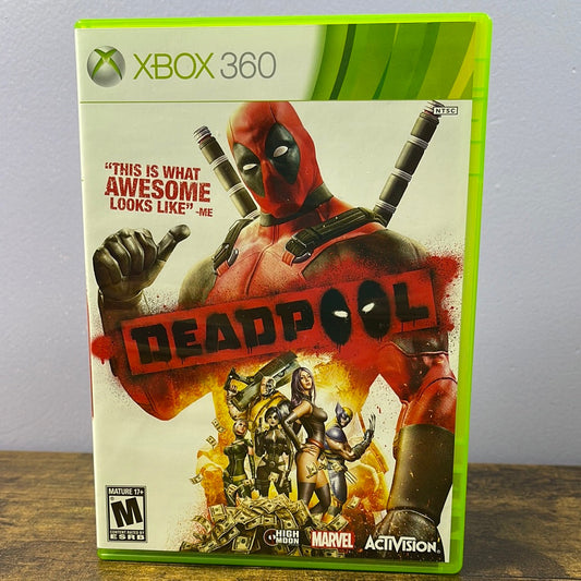 Xbox 360 - Deadpool Retrograde Collectibles Action, Activision, Adventure, Beat 'Em Up, CIB, Deadpool, M Rated, Marvel Comics, Shooter, Superher Preowned Video Game 