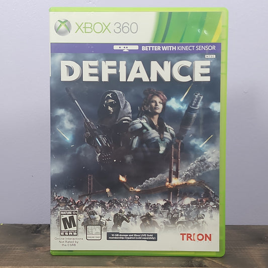 Xbox 360 - Defiance Retrograde Collectibles Action, CIB, Kinect Compatible, M Rated, RPG, Sci-Fi, Shooter, Third Person, Third Person Shooter, T Preowned Video Game 