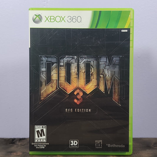 Xbox 360 - Doom 3 BFG Edition Retrograde Collectibles 3DTV Compatible, Action, Bethesda, CIB, DOOM Series, First Person Shooter, FPS, Id Software, M Rated Preowned Video Game 