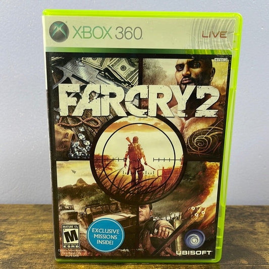 Xbox 360 - Far Cry 2 Retrograde Collectibles Action, CIB, Far Cry Series, First Person Shooter, FPS, M Rated, Open World, Ubisoft, Ubisoft Montre Preowned Video Game 