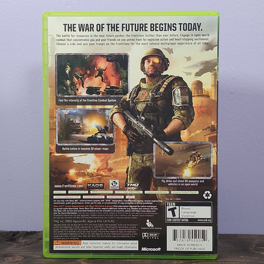 Xbox 360 - Frontlines: Fuel of War Retrograde Collectibles CIB, First-Person, FPS, Military, Shooter, T Rated, THQ, Xbox, Xbox 360 Preowned Video Game 
