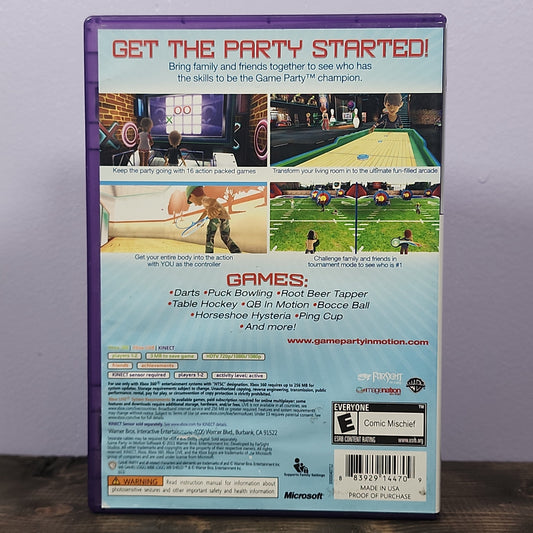 Xbox 360 - Game Party in Motion Retrograde Collectibles CIB, E Rated, Kinect, Microsoft, Party Game, Sports, Warner Bros., WB Games, Xbox, Xbox 360 Preowned Video Game 