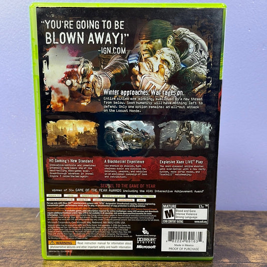 Xbox 360 - Gears of War 2 Retrograde Collectibles Action, CIB, Epic Games, Gears of War Series, M Rated, Microsoft Game Studios, Sci-Fi, Shooter, Thir Preowned Video Game 