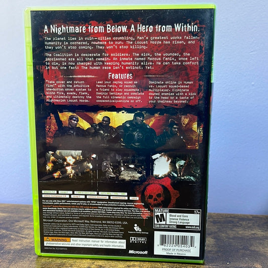 Xbox 360 - Gears of War Retrograde Collectibles Action, CIB, Epic Games, Gears of War Series, M Rated, Microsoft Game Studios, Sci-Fi, Shooter, Thir Preowned Video Game 