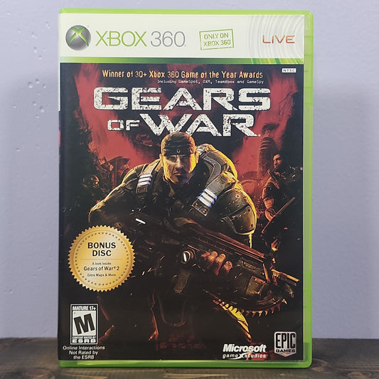 Xbox 360 - Gears of War [Two Disc Edition] Retrograde Collectibles Action, CIB, Epic Games, Gears of War Series, M Rated, Microsoft Game Studios, Sci-Fi, Shooter, Thir Preowned Video Game 