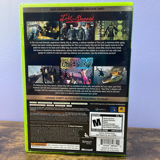 Xbox 360 - Grand Theft Auto: Episodes From Liberty City Retrograde Collectibles Action, Automobile, CIB, Crime, Grand Theft Auto Series, GTA, Liberty City, M Rated, Open World, Roc Preowned Video Game 