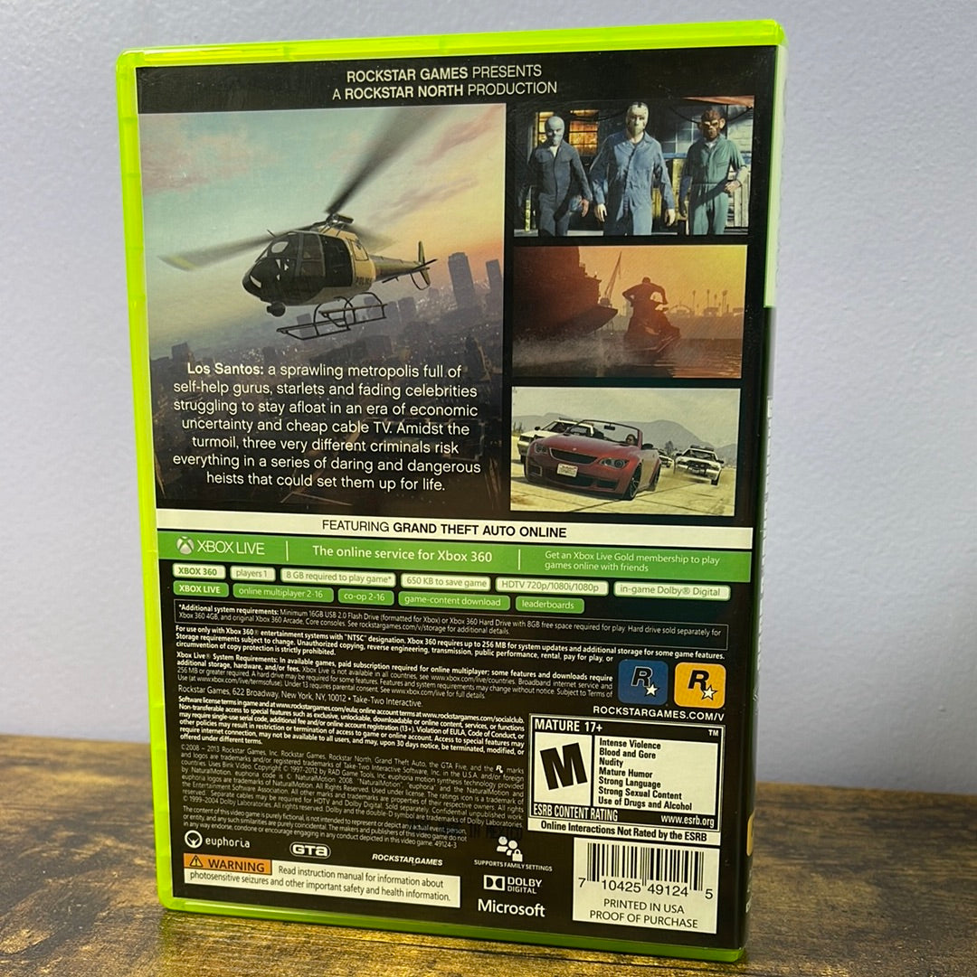 Xbox 360 - Grand Theft Auto V Retrograde Collectibles Action, Automobile, Crime, Grand Theft Auto Series, GTA, M Rated, Open World, Rockstar, Rockstar Gam Preowned Video Game 