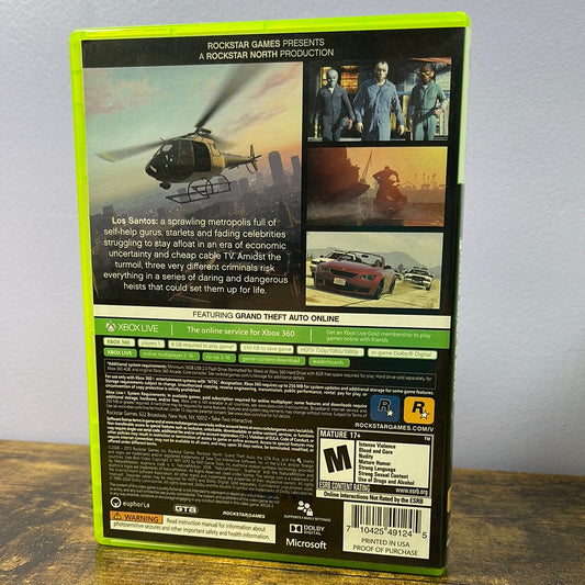 Xbox 360 - Grand Theft Auto V Retrograde Collectibles Action, Automobile, Crime, Grand Theft Auto Series, GTA, M Rated, Open World, Rockstar, Rockstar Gam Preowned Video Game 