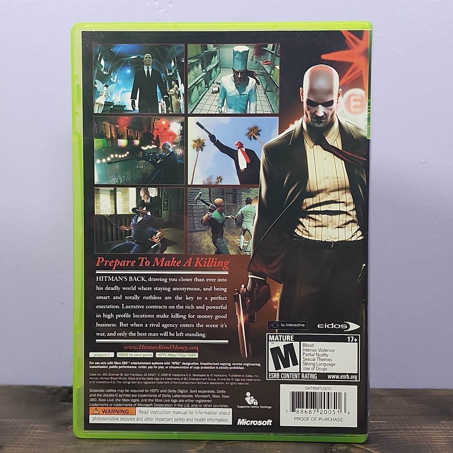 Xbox 360 - Hitman: Blood Money Retrograde Collectibles Action, Adventure, CIB, Eidos, Hitman Series, Io Interactive, M Rated, Singleplayer, Stealth, Xbox 3 Preowned Video Game 