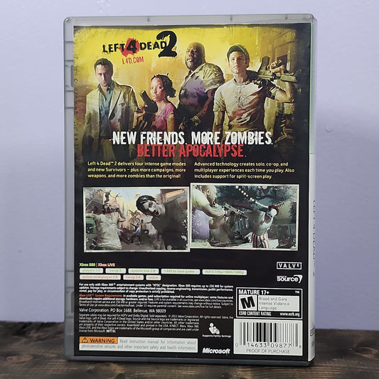 Xbox 360 - Left 4 Dead 2 [Platinum Hits] Retrograde Collectibles CIB, Co-op, First Person Shooter, FPS, Left 4 Dead Series, M Rated, Multiplayer, Valve, Xbox 360, Zo Preowned Video Game 
