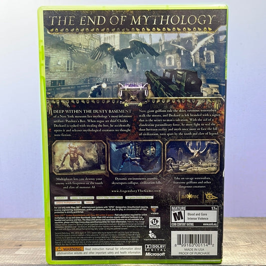 Xbox 360 - Legendary Retrograde Collectibles Action, CIB, First Person Shooter, FPS, Horror, M Rated, SouthPeak Games, Spark Unlimited, Xbox 360 Preowned Video Game