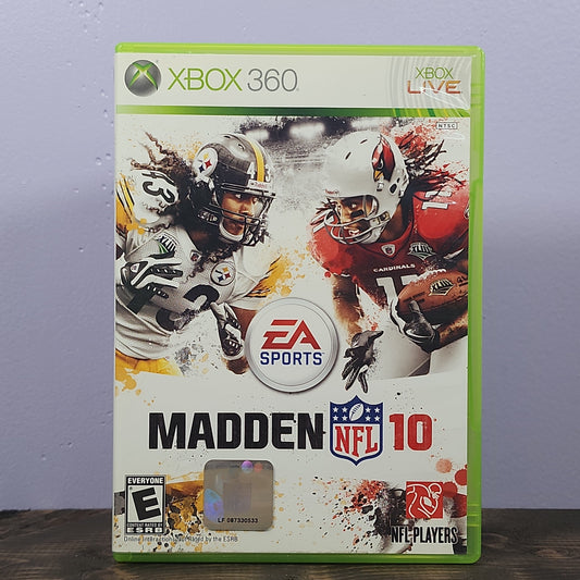 Xbox 360 - Madden 10 Retrograde Collectibles CIB, E Rated, EA Games, EA Sports, Football, Larry Fitzgerald, Madden, Sports, Troy Polamalu, Xbox,  Preowned Video Game 