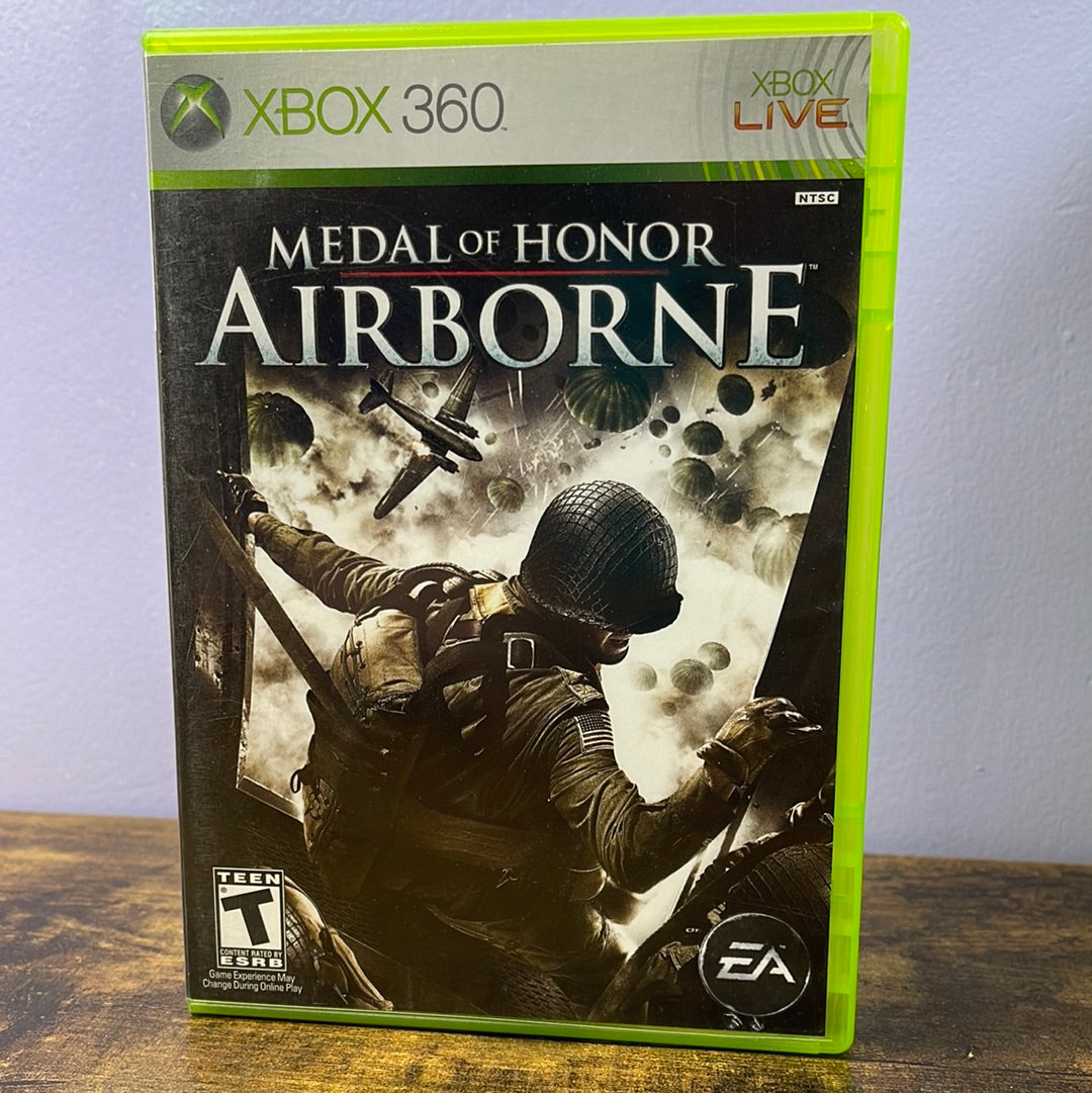 Xbox 360 - Medal of Honor: Airborne Retrograde Collectibles Action, CIB, EA, First Person Shooter, Historic, Medal of Honor Series, Military, Shooter, T Rated,  Preowned Video Game 