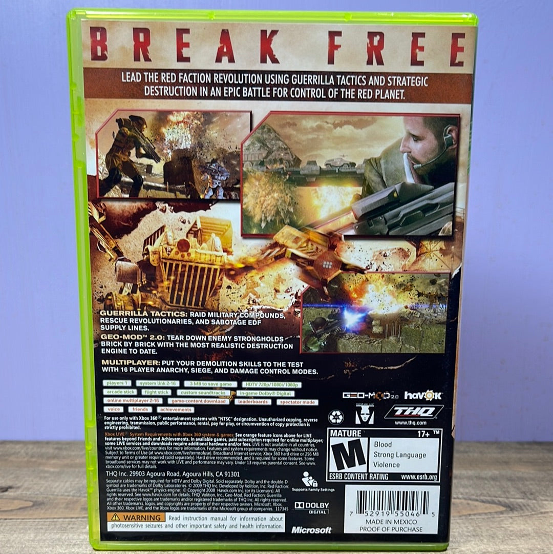 Xbox 360 - Red Faction: Guerilla Retrograde Collectibles Action, Deep Silver, Destruction, Open World, Physics, Red Faction Series, Sci-Fi, THQ Nordic, Volit Preowned Video Game 