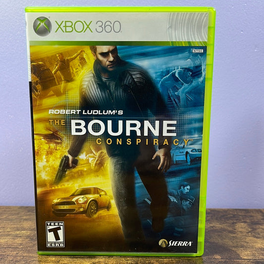 Xbox 360 - Robert Ludlum's The Bourne Conspiracy Retrograde Collectibles Action, CIB, Jason Bourne, Robert Ludlum, Sierra, T Rated, Xbox 360 Preowned Video Game 
