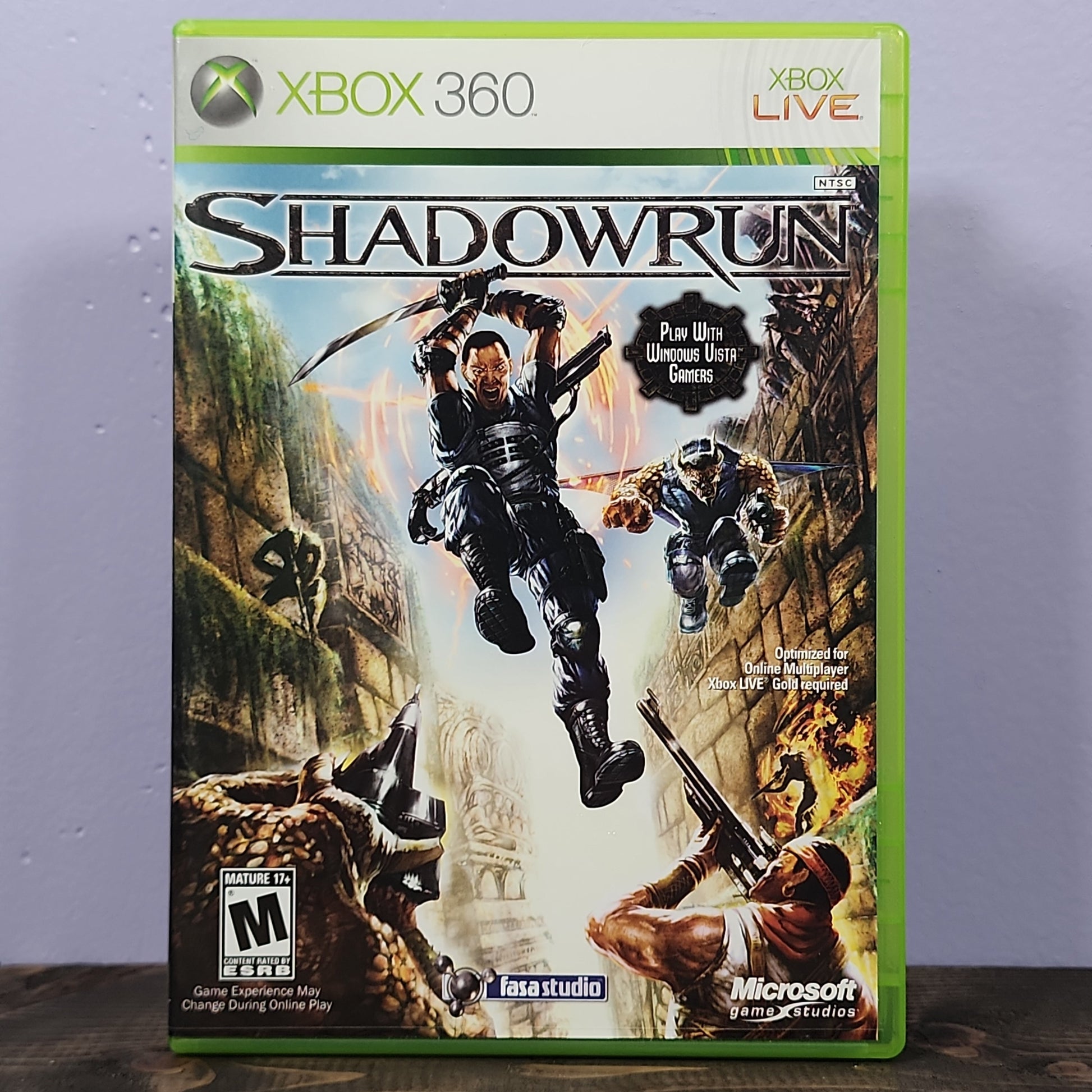 Xbox 360 - Shadowrun Retrograde Collectibles CIB, Cyberpunk, Fantasy, FASA Studio, First Person Shooter, FPS, M Rated, Multiplayer, Shadowrun Ser Preowned Video Game 